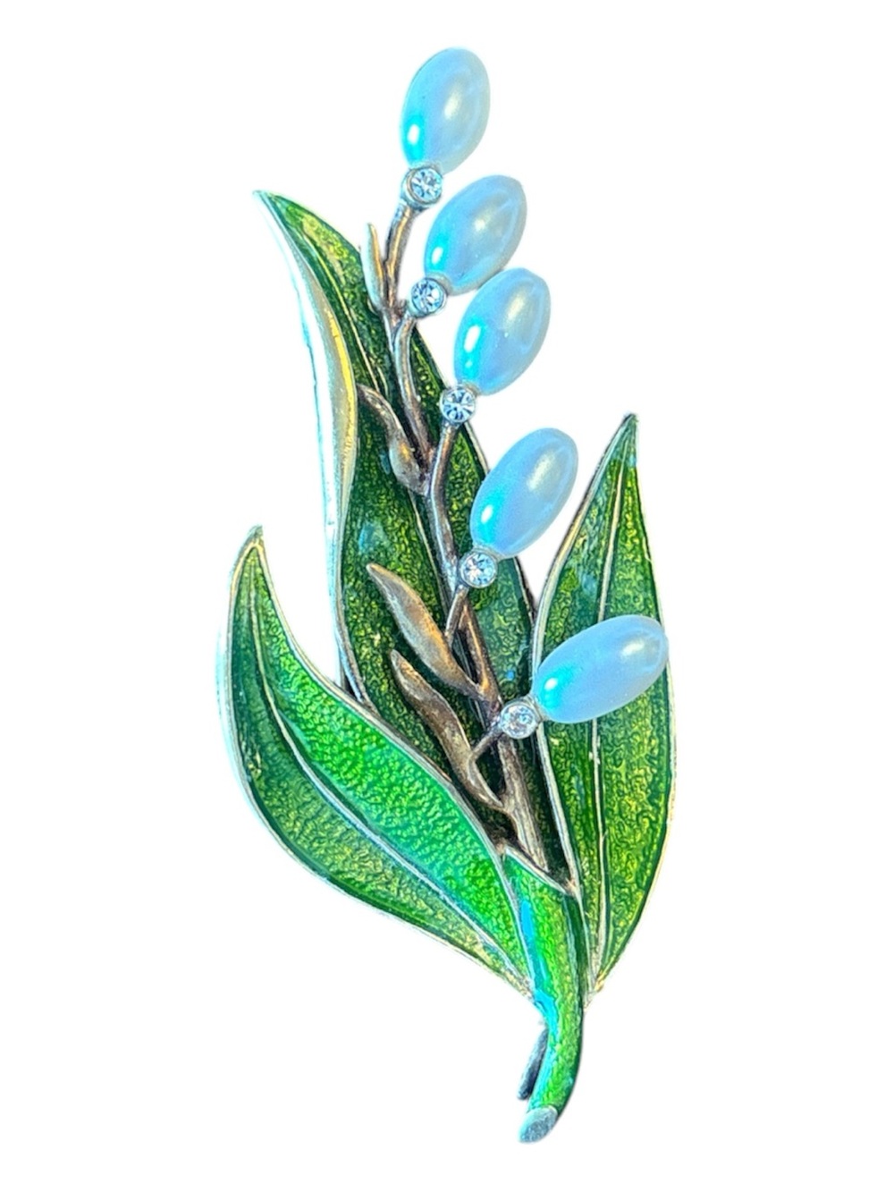 Vintage Monet Lily of the Valley Brooch